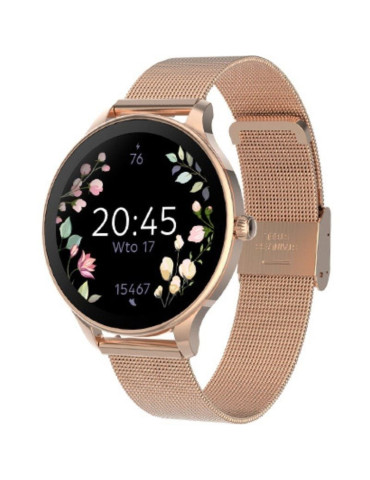 Smartwatch Forever Velora SB-306/ Notificaciones/ Frecuencia Cardíaca/ Oro Rosa