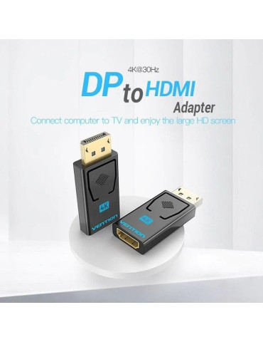 Adaptador HDMI 4K Vention HBPB0/ DisplayPort Macho - HDMI Hembra 2