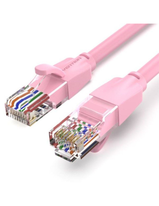 Cable de Red RJ45 UTP Vention IBEPF Cat.6/ 1m/ Rosa