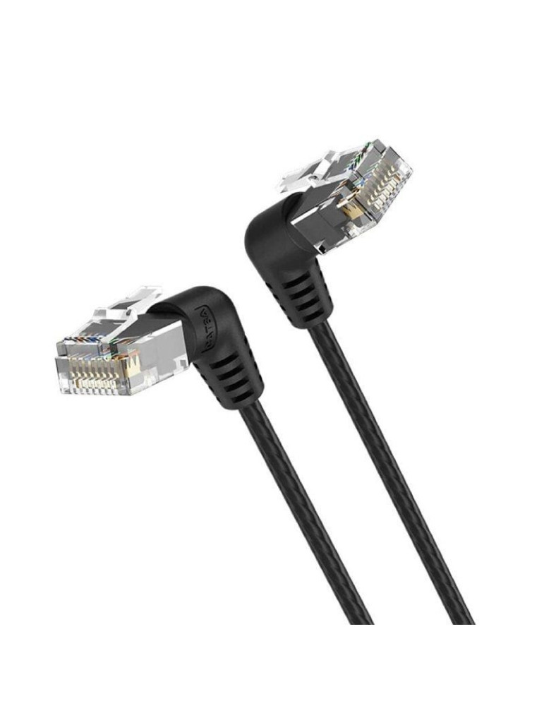 Cable de Red RJ45 UTP Vention IBOBG Cat.6A/ 1.5m/ Cabeza Rotatoria 360 / Negro