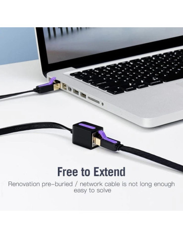 Cable Alargador de Red RJ45 UTP Vention ICBBH Cat.7/ 2m/ Negro 2