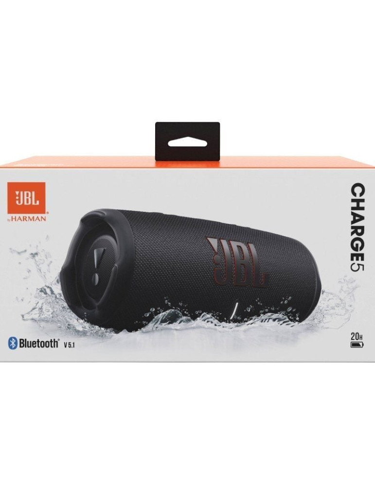Altavoz con Bluetooth JBL Charge 5/ 40W/ 1.0/ Negro