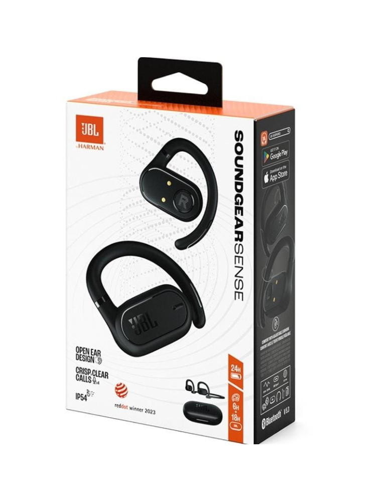 Auriculares Bluetooth JBL Soundgear Sense con estuche de carga/ Autonomía 8h/ Negros