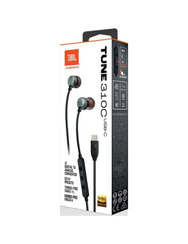 Auriculares Intrauditivos JBL Tune 310C/ con Micrófono/ Negros