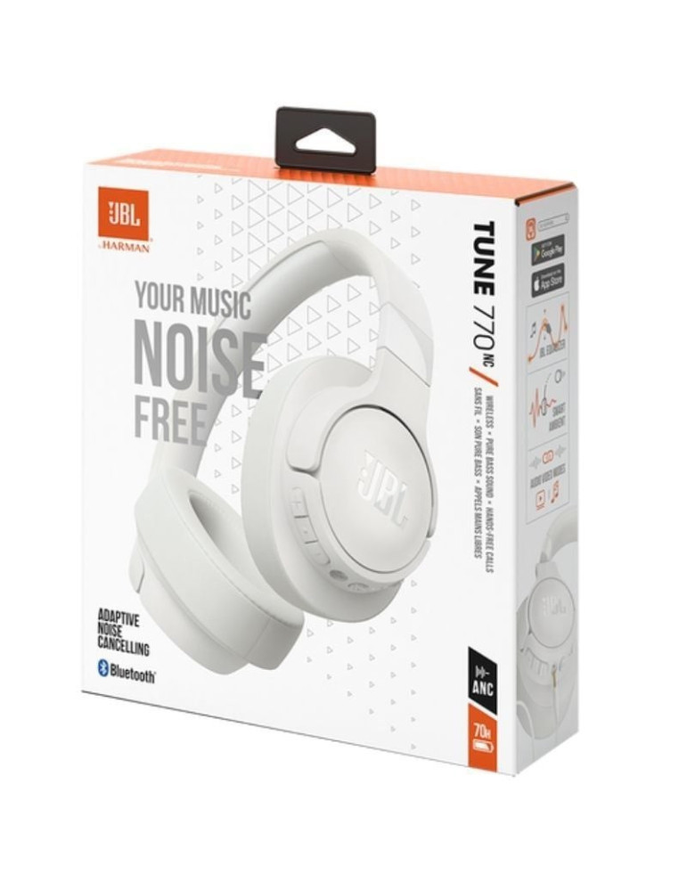 Auriculares Inalámbricos JBL Tune 770NC/ con Micrófono/ Bluetooth/ Blancos