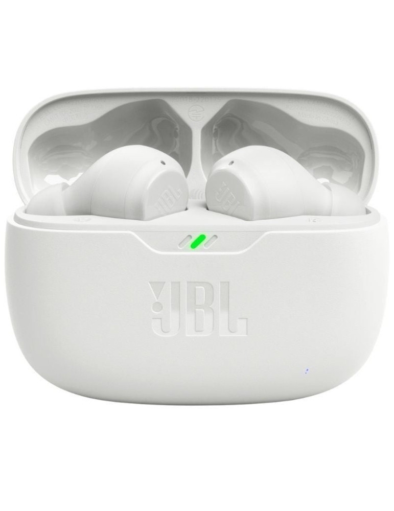 Auriculares Bluetooth JBL Wave Beam con estuche de carga/ Autonomía 8h/ Blanco