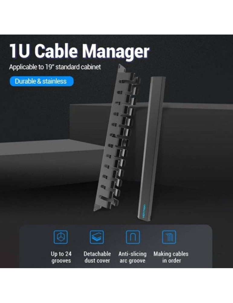 Organizador de Cables de Red Vention KHAB0/ 24 Puertos