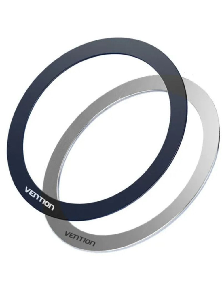 Pack 2 Pegatinas Universales para Anillos de Metal Magnéticos Vention KQOB0/ Compatible con Smartphones