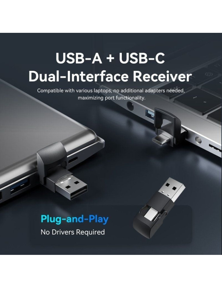 Presentador Inalámbrico Vention KQPB0/ 2.4GHz/ Negro