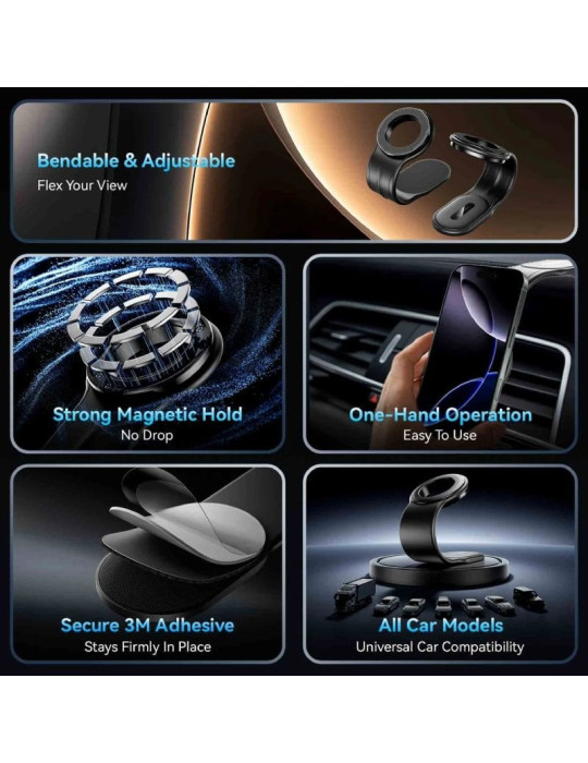 Soporte de Smartphone para Coche Vention KSIB0/ Negro