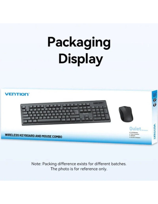 Teclado y Ratón Inalámbricos Vention Combo KTZB0-EN/ Inglés