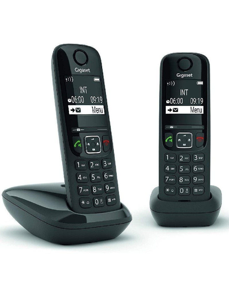 Teléfono Inalámbrico Gigaset AS690/ Pack DUO/ Negro
