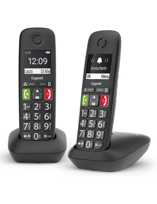 Teléfono Inalámbrico Gigaset E290/ Pack DUO/ Negro