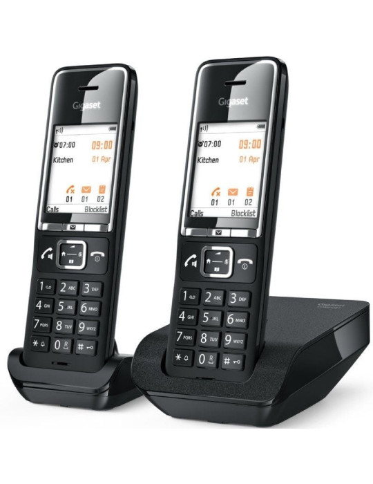 Teléfono Inalámbrico Gigaset Comfort 550/ Pack DUO/ Negro