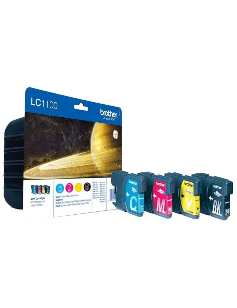 Cartucho de Tinta Original Brother LC-1100VALBP/ Multipack/ Cian/ Magenta/ Amarillo/ Negro