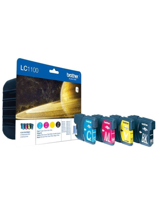 Cartucho de Tinta Original Brother LC-1100VALBP/ Multipack/ Cian/ Magenta/ Amarillo/ Negro