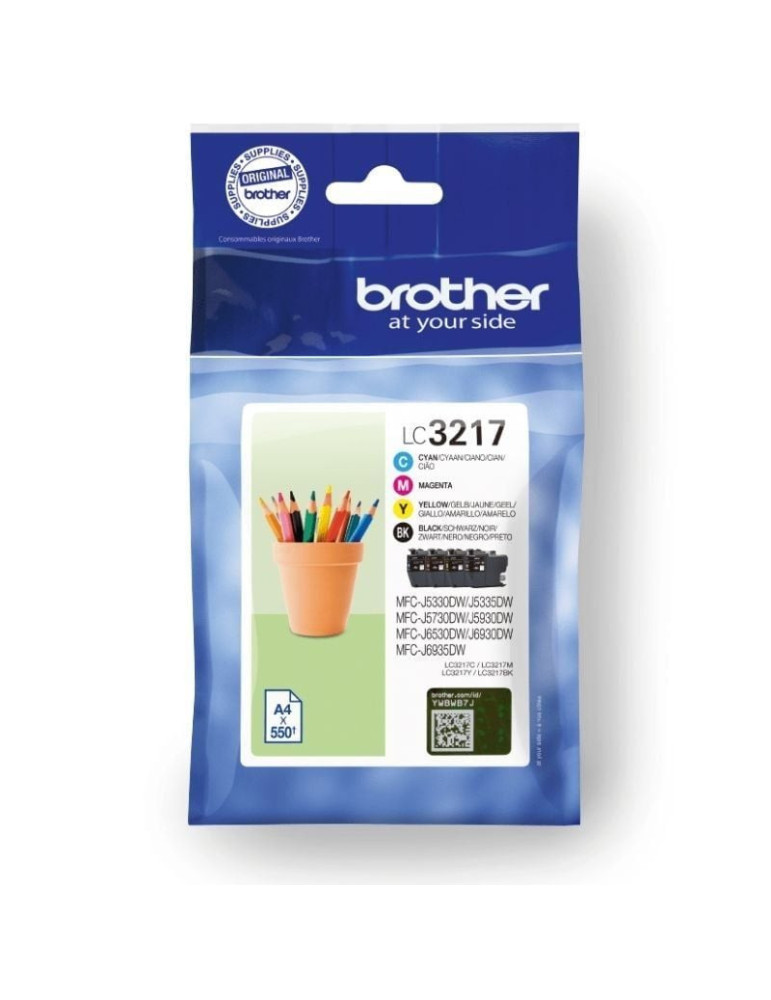 Cartucho de Tinta Original Brother LC3217VAL/ Multipack/ Negro/ Cian/ Magenta/ Amarillo