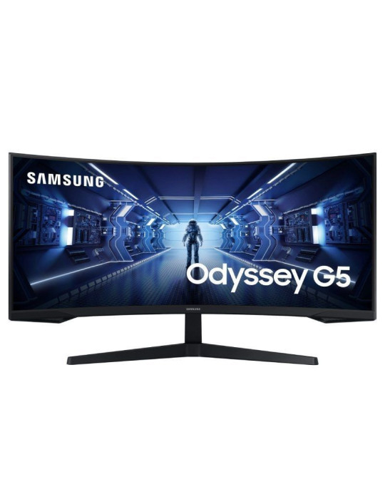 Monitor Gaming Ultrapanorámico Curvo Samsung Odyssey G5 LC34G55TWWP 34"/ UWQHD/ 1ms/ 165Hz/ VA/ Negro