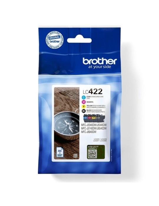 Cartucho de Tinta Original Brother LC422VAL Multipack/ Cian/ Magenta/ Amarillo/ Negro