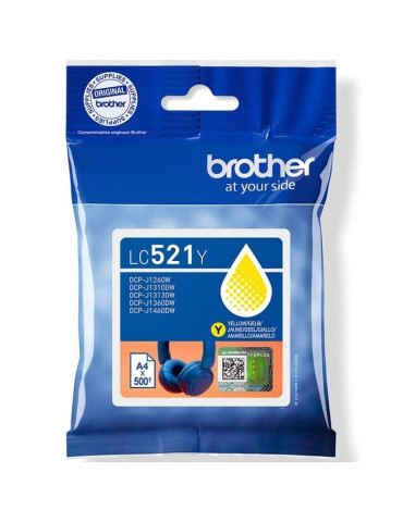 Cartucho de Tinta Original Brother LC521Y/ Amarillo