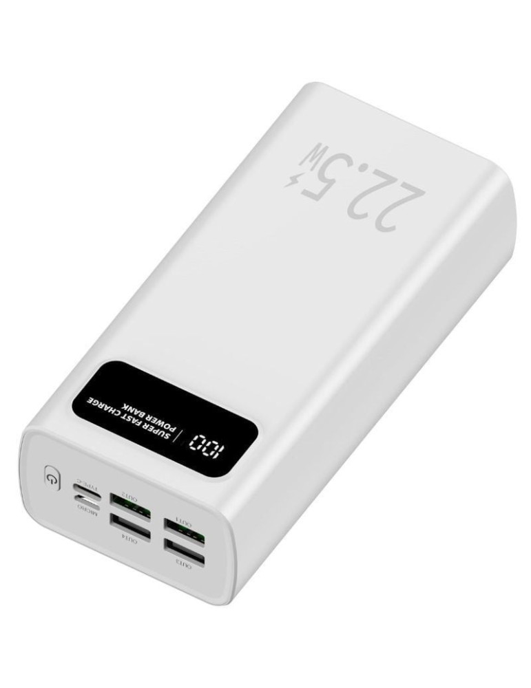 Powerbank 30000mAh Leotec LEPOW30W22W/ 22.5W/ Blanca