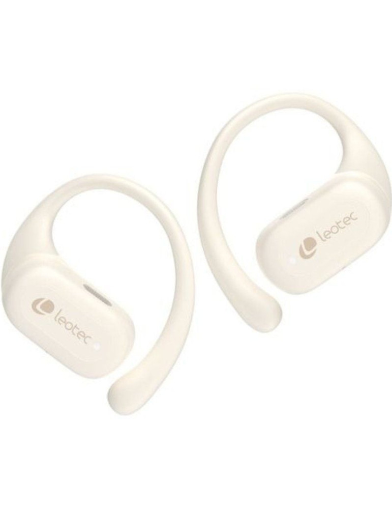 Auriculares Deportivos Bluetooth Leotec Open Air Zenith Sport con estuche de carga/ Autonomía 6.5h/ Beige