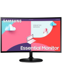 Monitor Profesional Curvo Samsung Essential Monitor S3 S24C360EAU/ 24"/ Full HD/ Negro