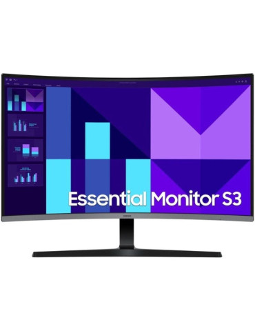 Monitor Profesional Curvo Samsung Essential S3 S39GD S32D396GAU 32"/ Full HD/ Multimedia/ Negro y Plata