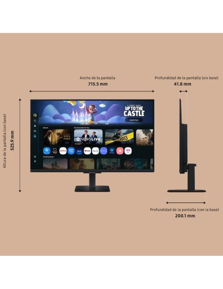 Smart Monitor Samsung M5 S32FM500EU 32"/ Full HD/ Smart TV/ Multimedia/ Negro