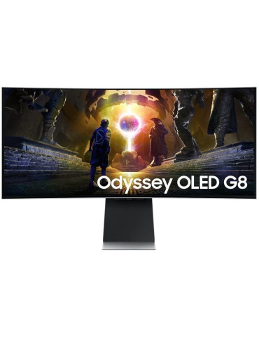 Smart Monitor Gaming Ultrapanorámico Curvo Samsung G8 Odyssey OLED S34DG850SU 34"/ WQHD/ 0.03ms/ 175Hz/ Multimedia/ Regulable en