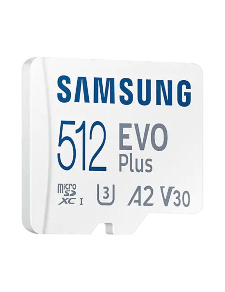 Tarjeta de Memoria Samsung EVO Plus 2023 512GB microSD XC con Adaptador/ Clase 10/ 160MBs