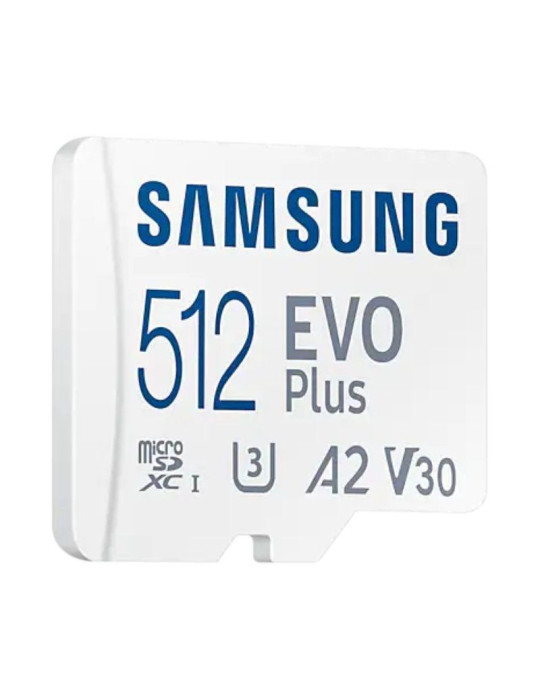 Tarjeta de Memoria Samsung EVO Plus 2023 512GB microSD XC con Adaptador/ Clase 10/ 160MBs