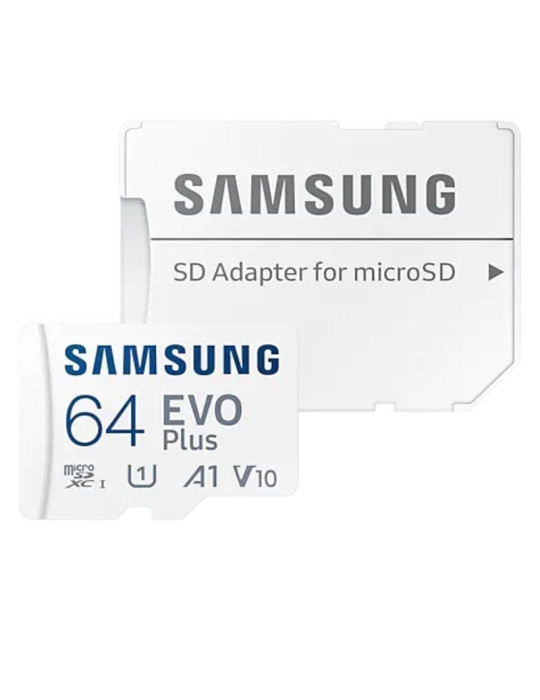 Tarjeta de Memoria Samsung EVO Plus 2023 64GB microSD XC con Adaptador/ Clase 10/ 160MBs