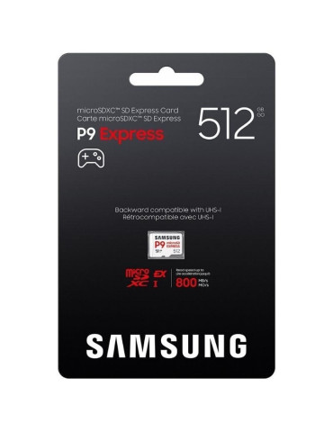 Tarjeta de Memoria Samsung P9 Express 512GB microSD XC/ Clase 10/ 800MBs 2