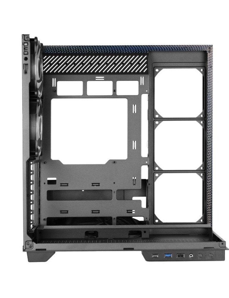 Caja Gaming Torre Mars Gaming MC-3GFPRO/ Cristal Cromado