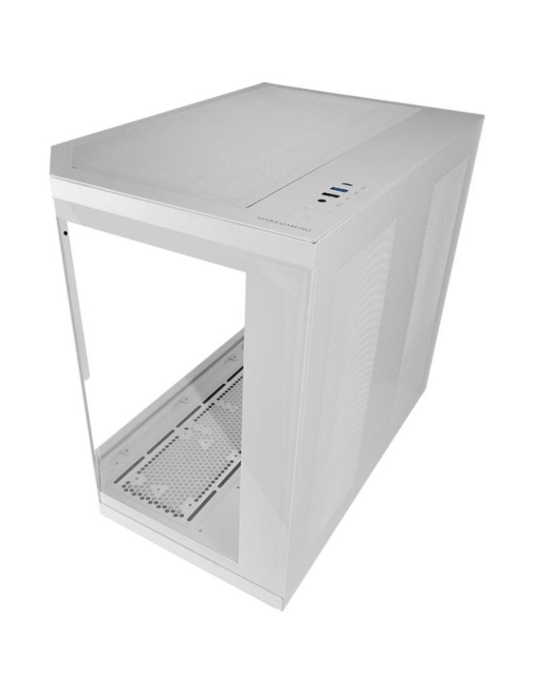 Caja Gaming Semitorre Mars Gaming MC-3TCORELCD/ Blanca