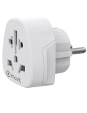 Enchufe Universal Muvit For Change MCADP0007/ 1 Toma de Corriente/ Blanco