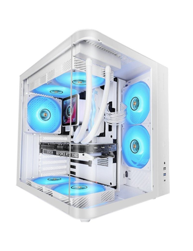 Caja Gaming Semitorre Mars Gaming MC-CURV/ Blanca