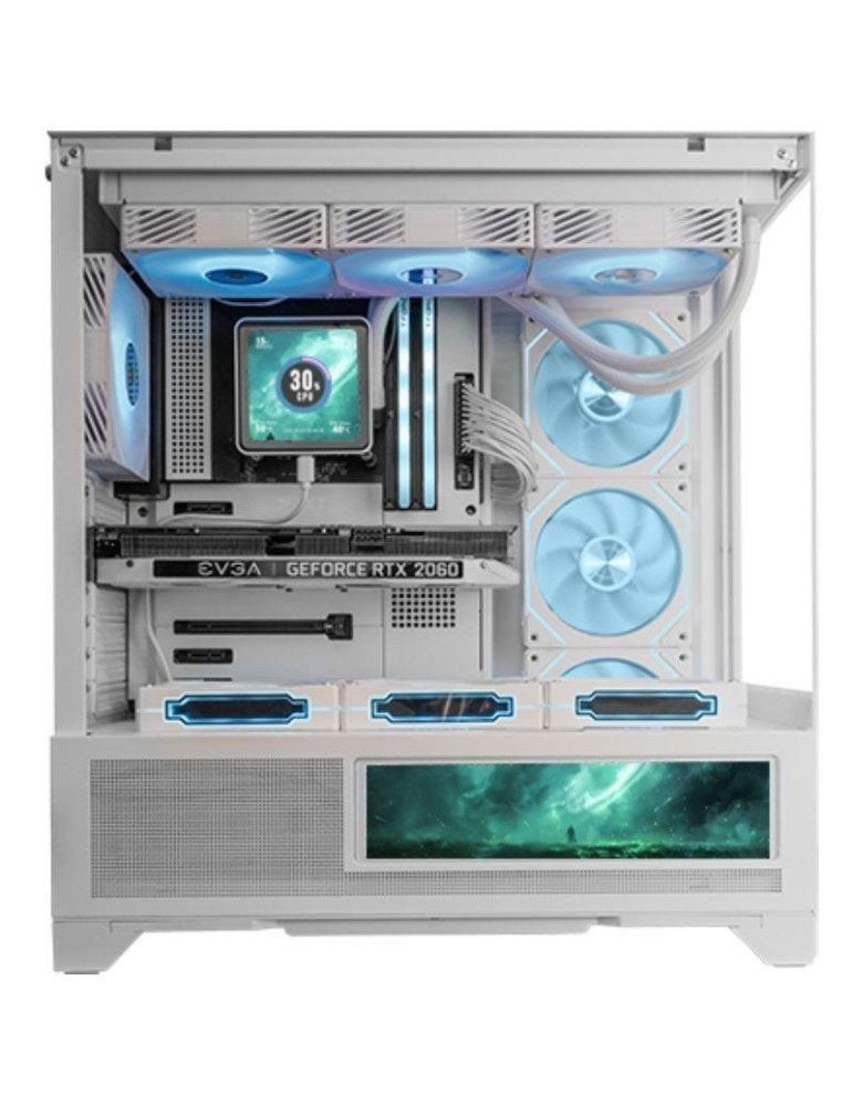 Caja Gaming Semitorre Mars Gaming MC-LCDX/ Blanca