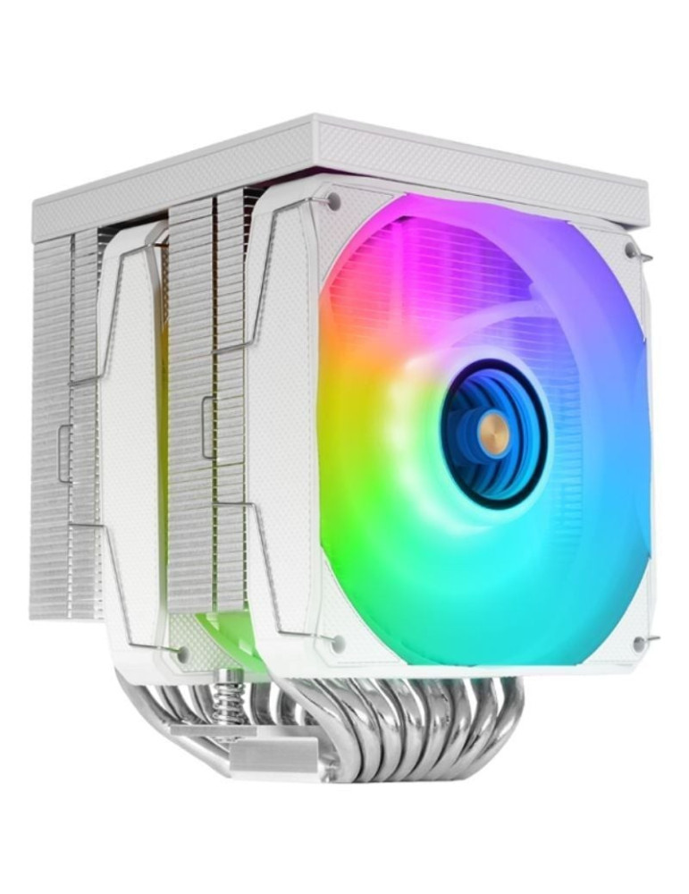 Ventilador con Disipador Mars Gaming MCPU-LCDPRO/ 12cm/ Blanco