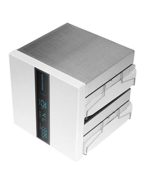 Ventilador con Disipador Mars Gaming MCPU-LCDPRO/ 12cm/ Blanco