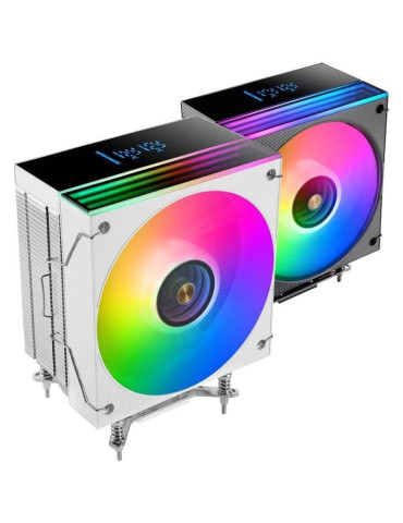 Ventilador con Disipador Mars Gaming MCPU-LCD/ 12cm/ Blanco