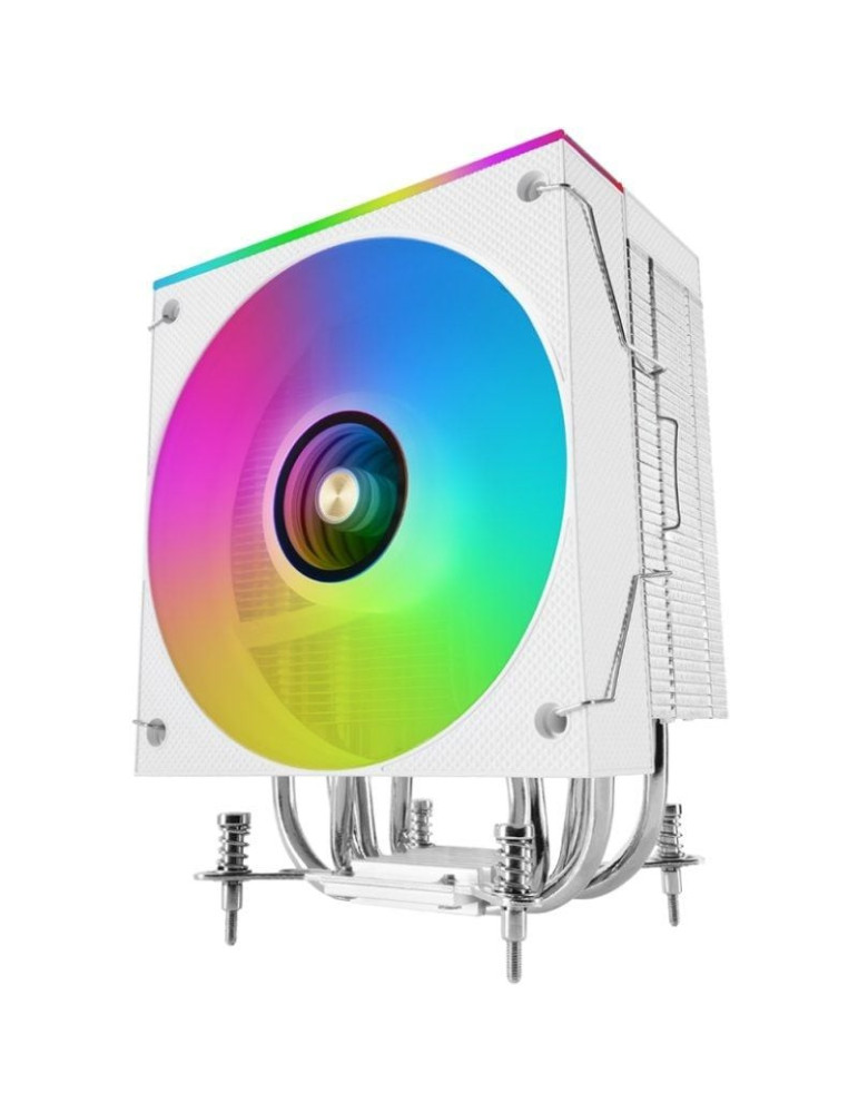 Ventilador con Disipador Mars Gaming MCPU-LCD/ 12cm/ Blanco