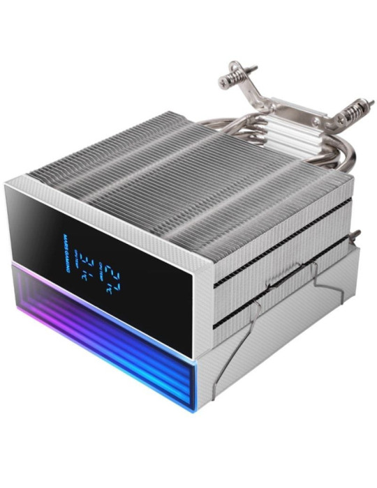 Ventilador con Disipador Mars Gaming MCPU-LCD/ 12cm/ Blanco