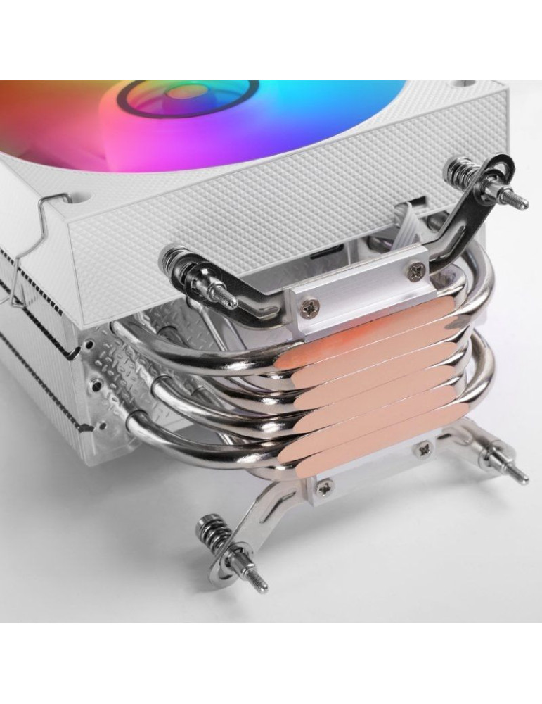 Ventilador con Disipador Mars Gaming MCPU-LCD/ 12cm/ Blanco