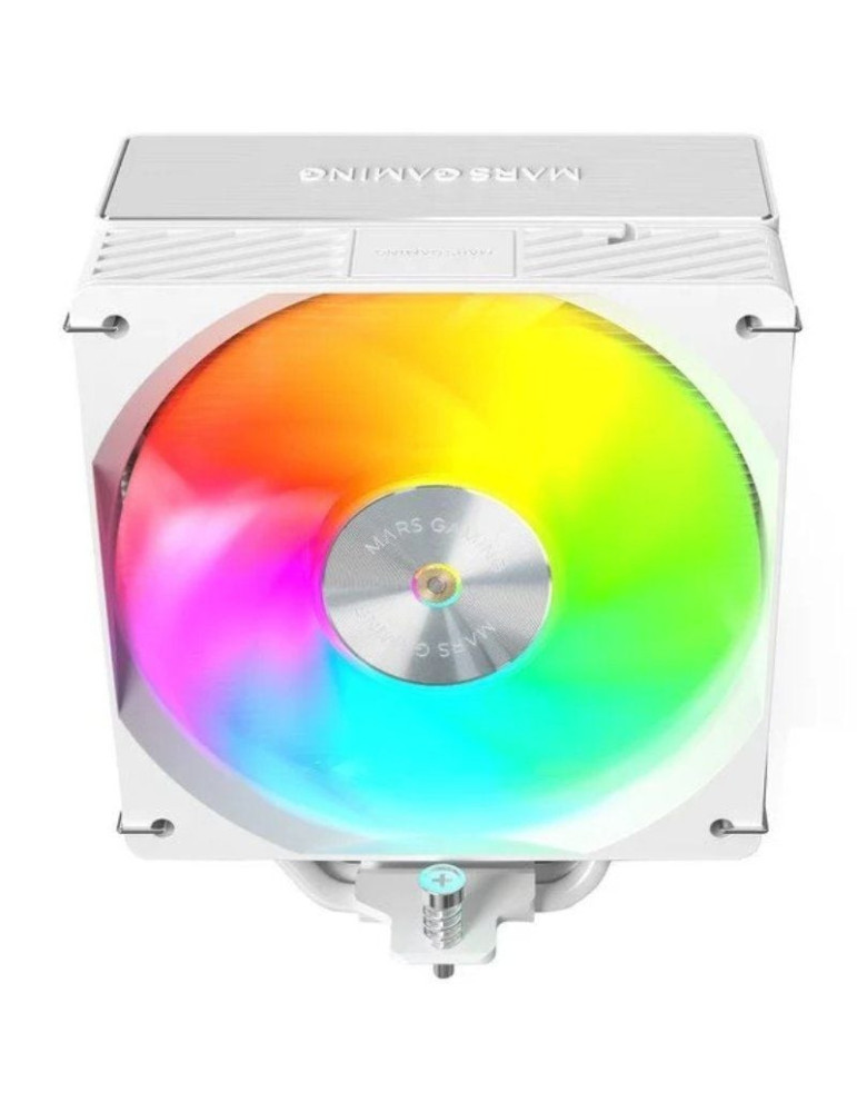 Ventilador con Disipador Mars Gaming MCPU-X5ARGB/ 12cm/ Blanco