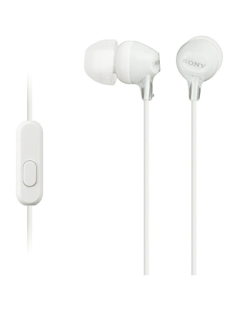 Auriculares Intrauditivos Sony MDR-EX15AP/ con Micrófono/ Jack 3.5/ Blancos