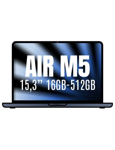 Apple Macbook Air 15,3"/ M5 10-Core CPU/ 16GB/ 512GB SSD/ 10-Core GPU/ Medianoche