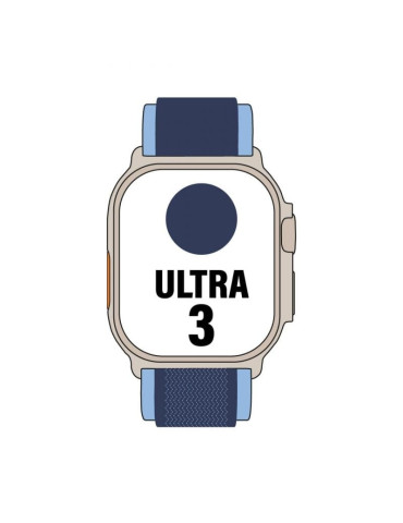 Apple Watch Ultra 3/ GPS/ Cellular/ 49mm/ Caja de Titanio Natural/ Correa Loop Trail Azul/azul brillante S/M