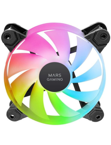 Pack 3 Ventiladores Mars Gaming MF-4A/ 12cm/ ARGB/ Negro 2